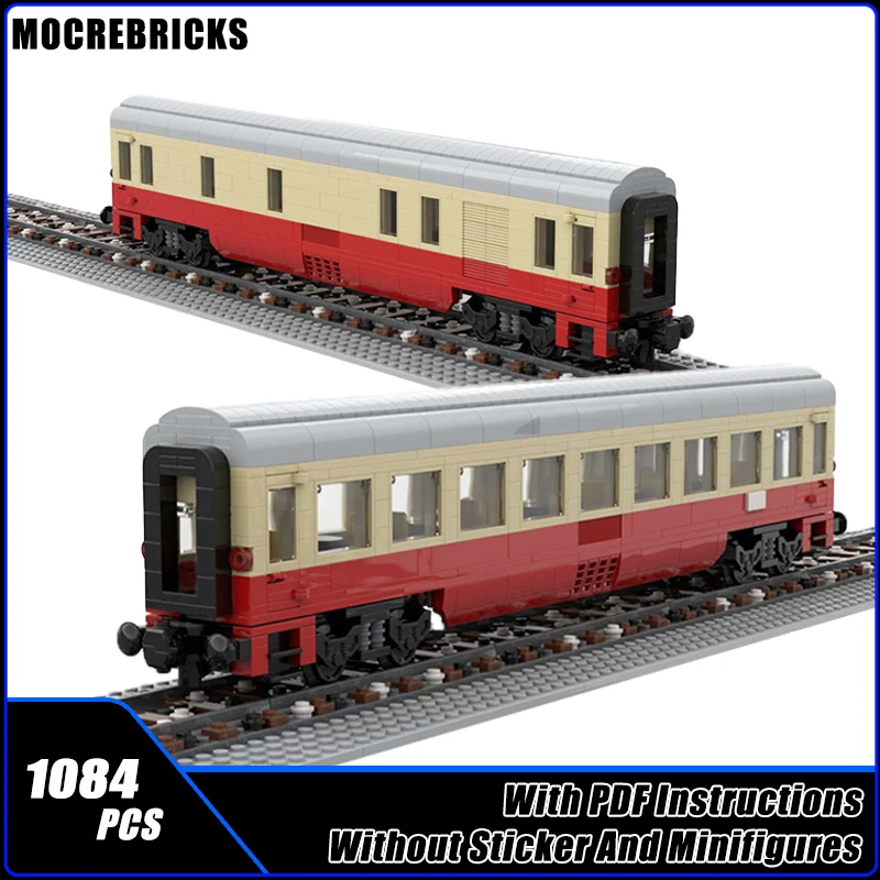 

Moc Building Blocks High-tech Railway Train Eurocity Mediolanum luggage Wagon Carriage DIY Technology Model Set Kids Bricks Toys