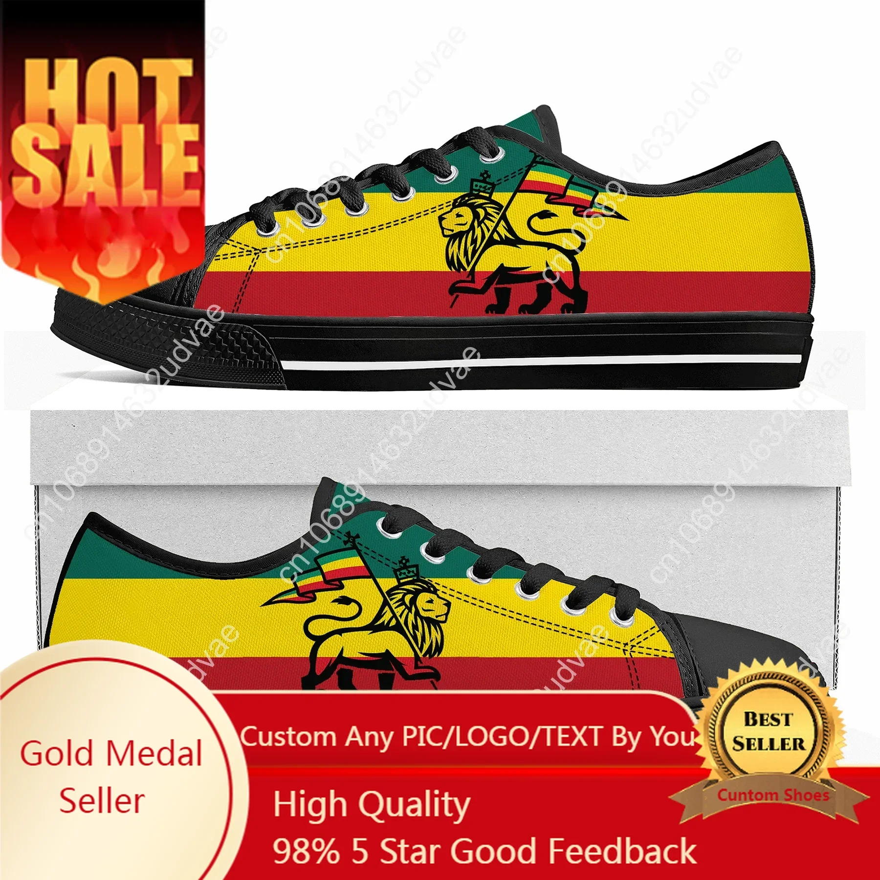 

Reggae Rastafarian Rasta Rastafari Lion Of Judah Low Top Sneakers Mens Womens Teenager Canvas Sneaker Casual Shoes Custom Shoe