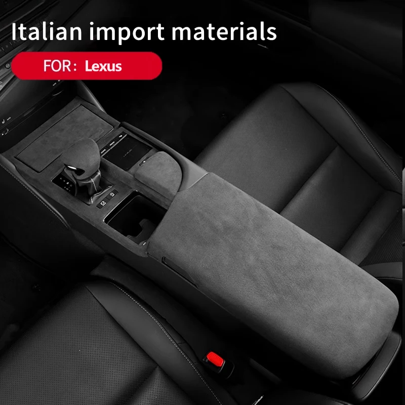 

Italy Super Suede Interior Trim Central Gear Armrest Panel Cover Accessories For LEXUS ES 2018 2019 2020 2021 2022 2023 2024