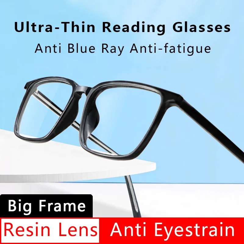 

Anti Blue Light Reading Glasses Ultra-Thin Hard & Multi-coated Lens（HMC）CR39 , Anti UV/Eyestrain/Glare Readers for Men