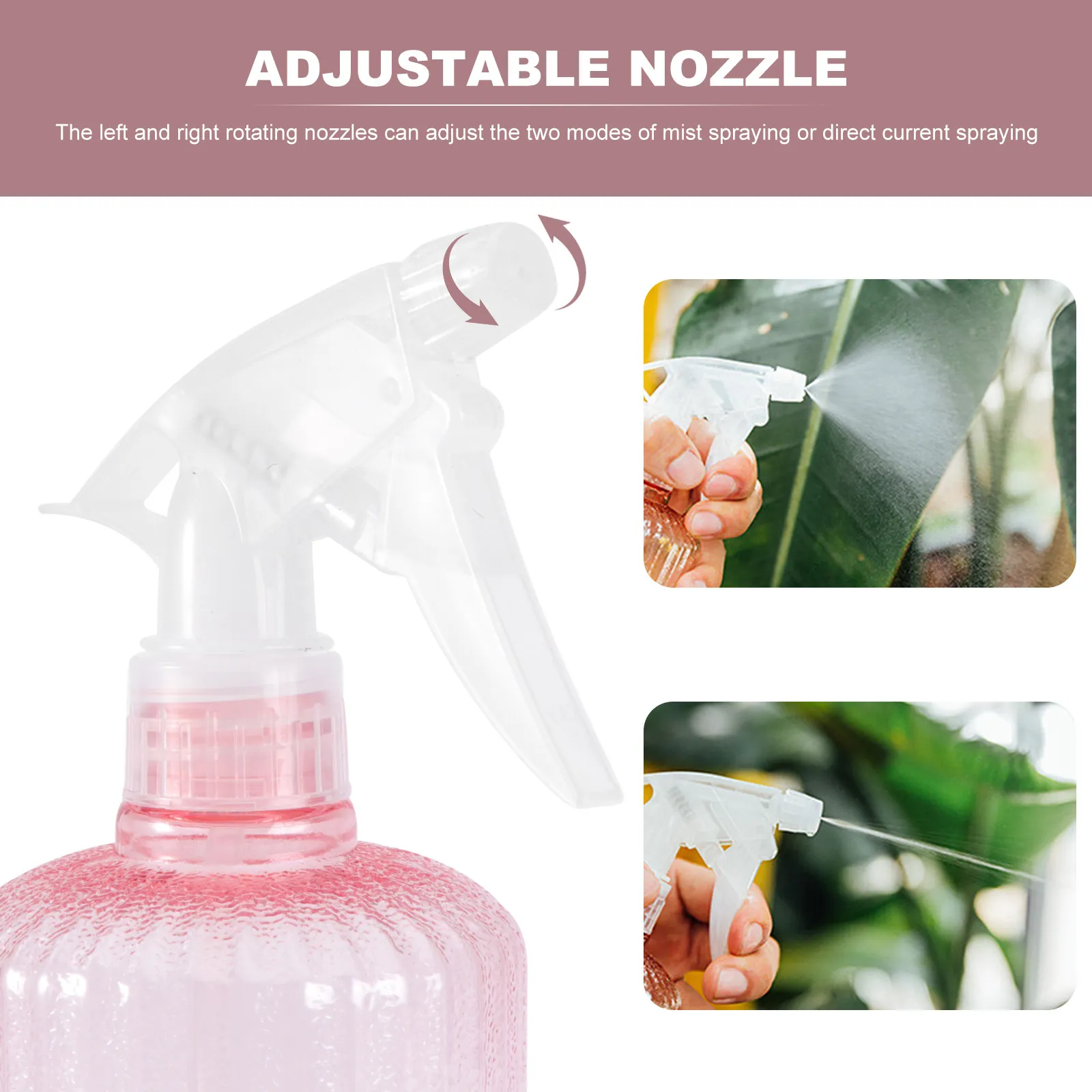 1Pcs Premium Plastic Spray Bottle Heavy Duty Refillable Liquid Sprayer for Garden Watering Home Cleaning Long Distance Mist