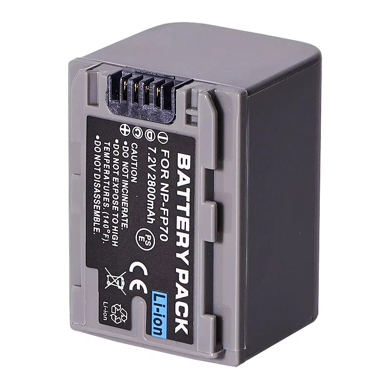 Akumulator do aparatu NP-FP70 2800mAh NP-FP30 NP-FP60 Akumulator do ponownego ładowania dla Sony NP-FP71 NP-FP90 NP-FP50 DVD92 DVD103 DCR SR30E SR40 — zdjęcie produktu 3
