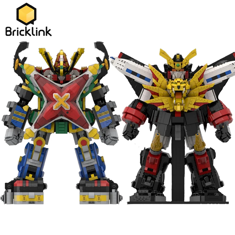 Bricklink Creative MOC Japan Anime Robot Figures Unicron GaoGaiGar Ninpu Sentai Hurricaneger Set Building Blocks Kid Toys Gift