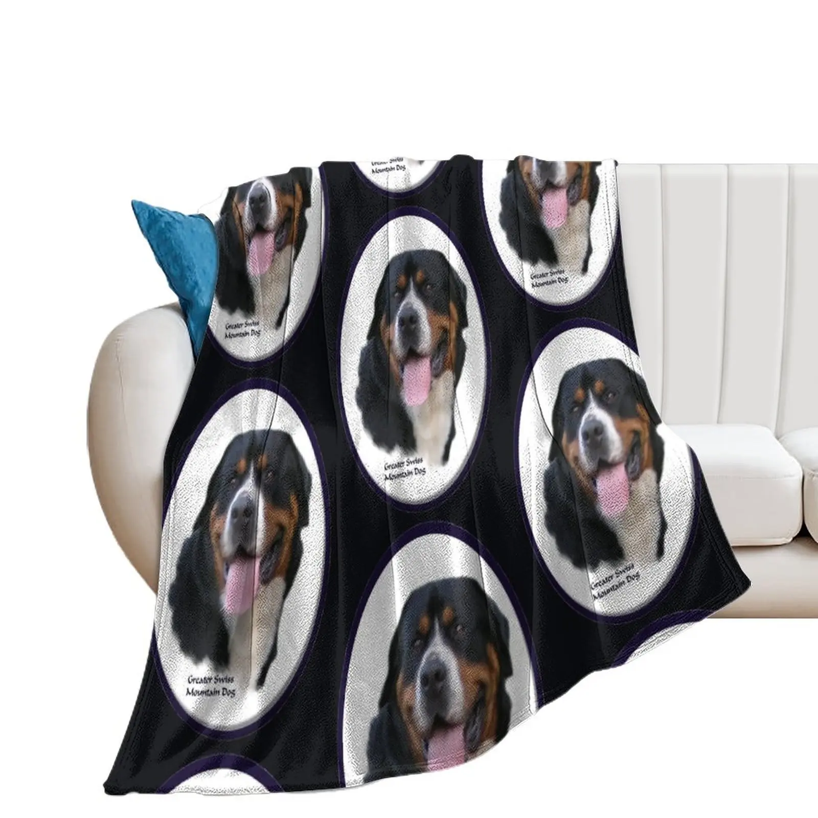 

Greater Swiss Mountain Dog Art Gifts Throw Blanket Plaid Quilt Blankets