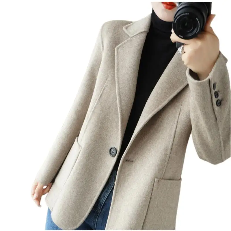 

Women's Clothing Double-sided short small suit fit small woolen coat Autumn Winter New 021