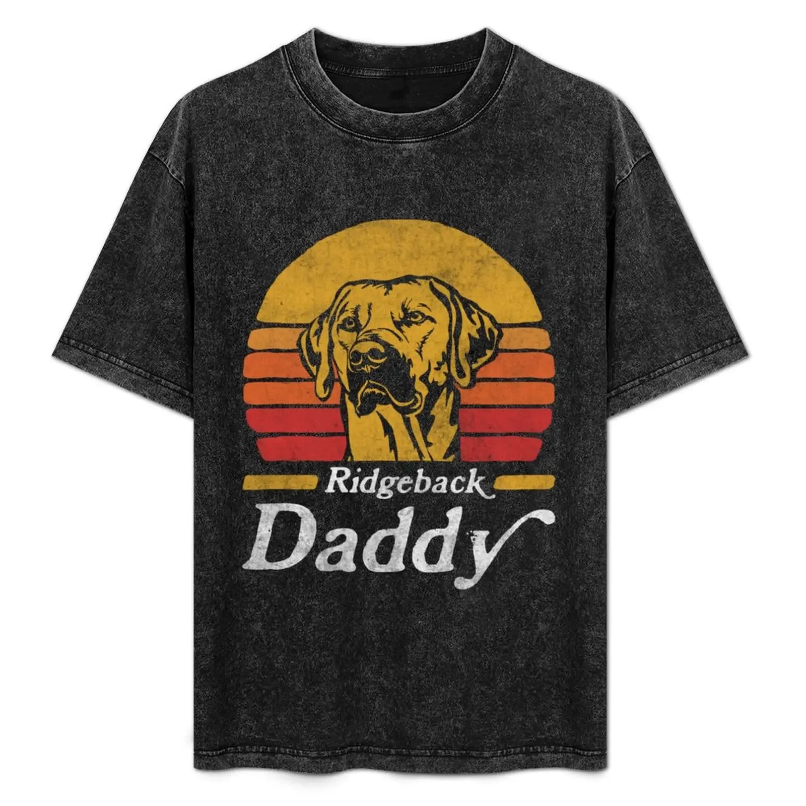 

Retro Vintage Rhodesian Ridgeback Daddy T-Shirt tops kawaii clothes Short sleeve tee graphic shirts Men's t-shirts
