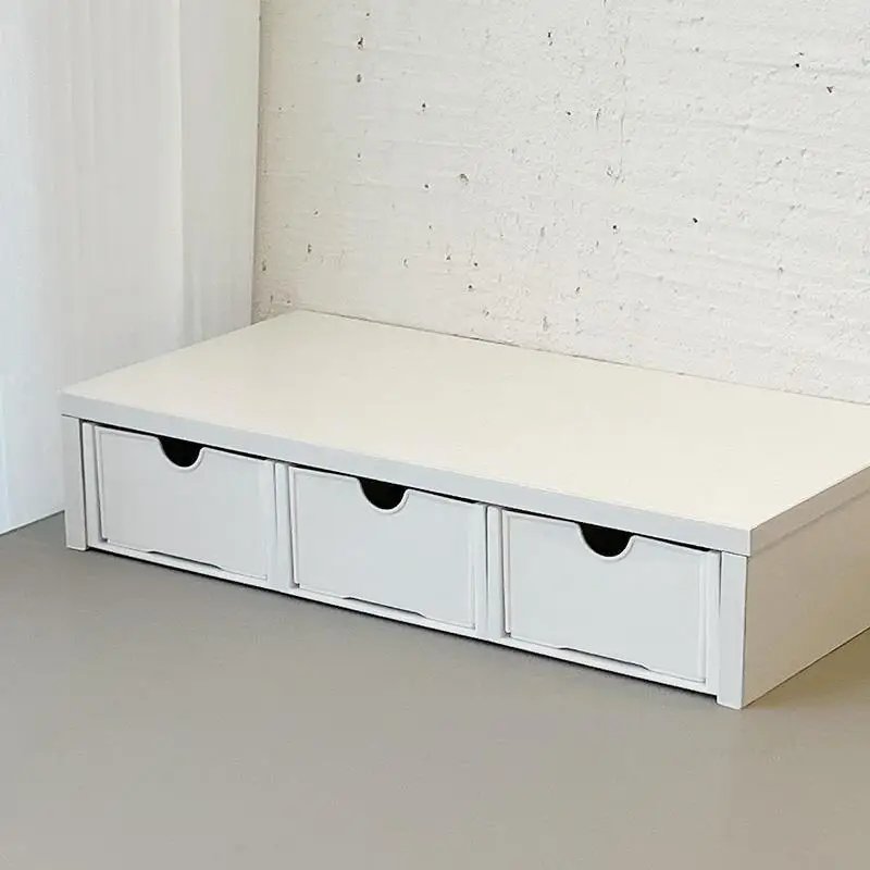 Desktop Elevation Stand Drawer Style Computer Storage Box Dormitory Desk Accessories Japanese Style Home Fabric DIY Products