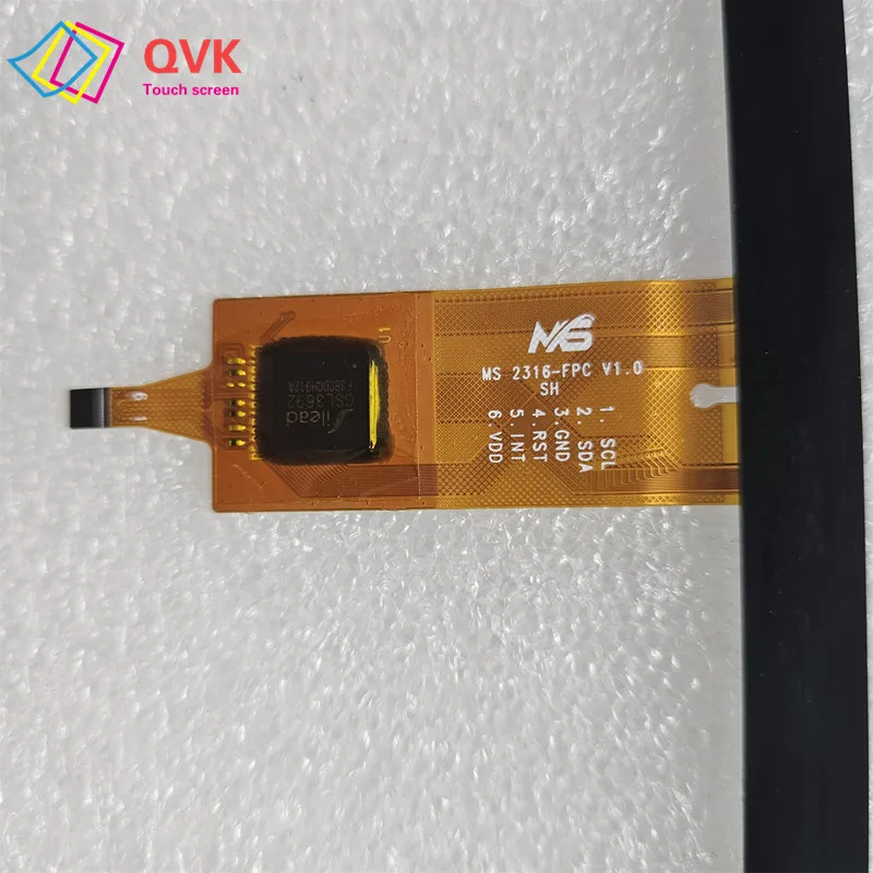 2316-FPC P/N MS V1.0 capacitive เซ็นเซอร์ดิจิไทเซอร์หน้าจอสัมผัส MS2316หน้าจอโทรศัพท์ภายนอกสีดำใหม่