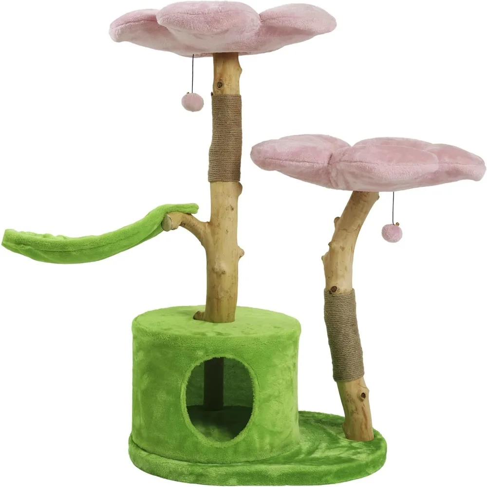 

Wooden Cat Tower, Cats Furniture, Luxury Cats Condo, Cat Bed