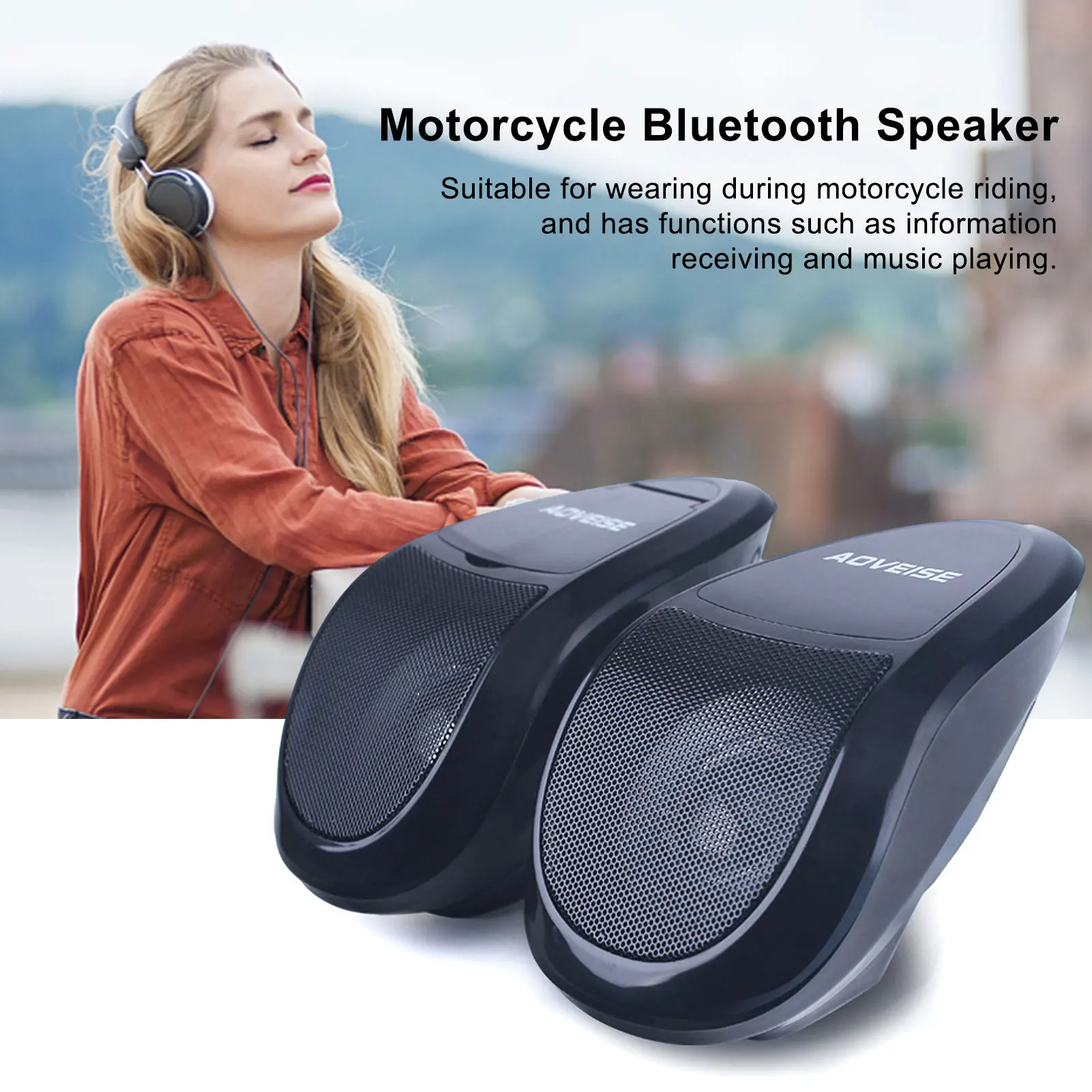オートバイ用Bluetooth付きポータブルワイヤレススピーカー,12v,ラウド