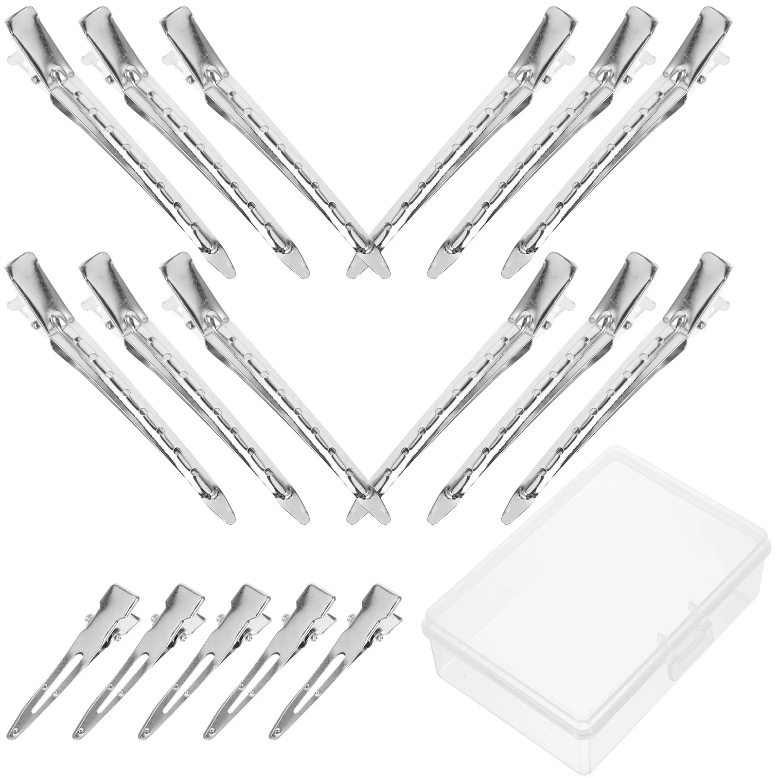 

17Pcs Hair Clips Metal Alligator Hairpins Salon Styling Sectioning Clips Professional Hairdresser Hair Accessories Women