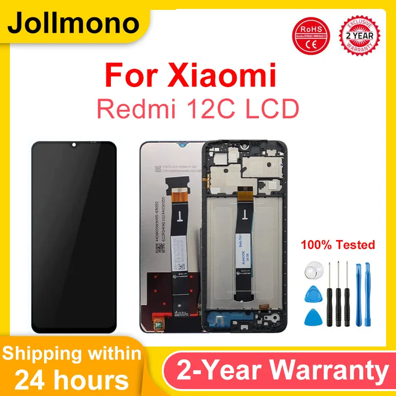 

6.71" For Xiaomi Redmi 12C LCD Display Touch Screen Digitizer Assembly for Redmi 12C 22120RN86G 2212ARNC4L LCD Replacement Parts
