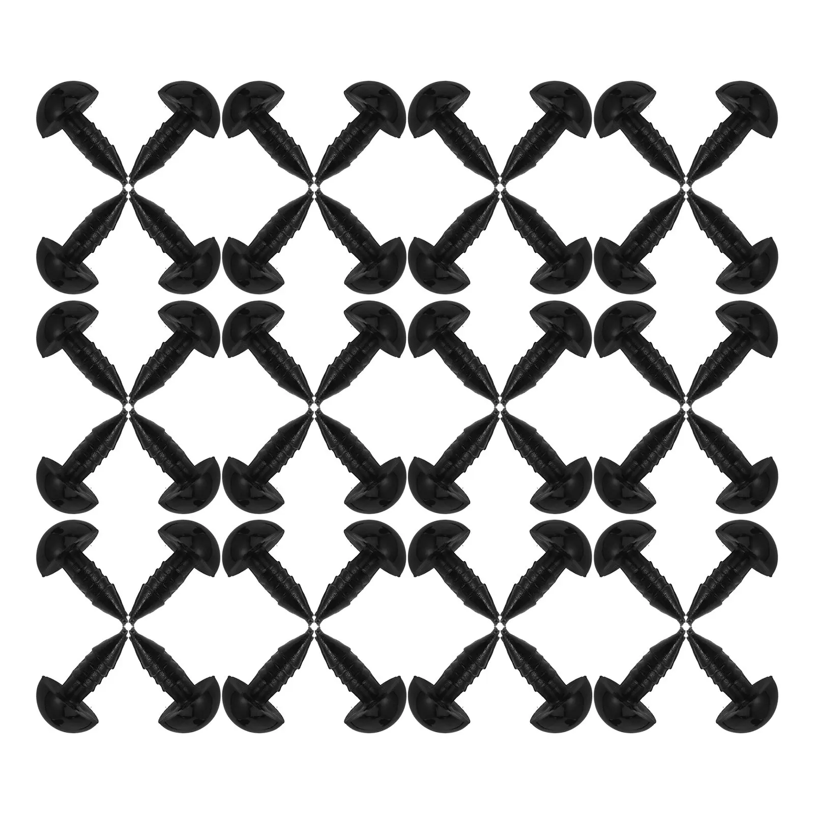 

200 Pairs Black Safety Plastic Eyes 8Mm DIY Animal Screw Eyes for Handmade Crafts School Projects Scrapbooking