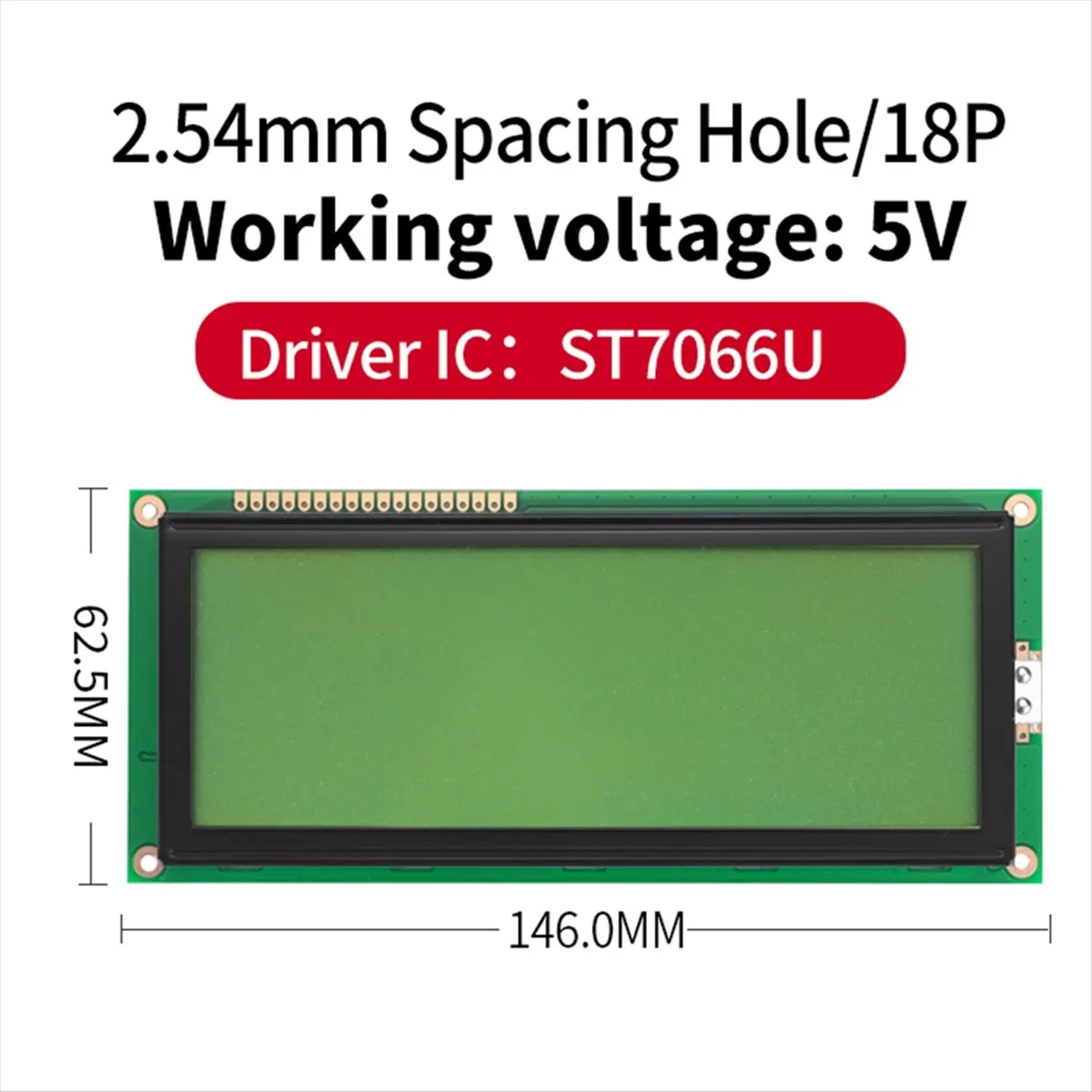 WH2004L Large COB 5V Yellow Green Screen 20x4 Resolution 20x4 Gharacter LCD Display Module Screen