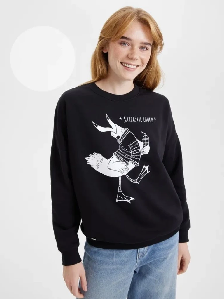 Faionable Casual losse ronde Ne Long Sve Sweatshirt bedrukte top comfortabele streetwear Sle dameskleding