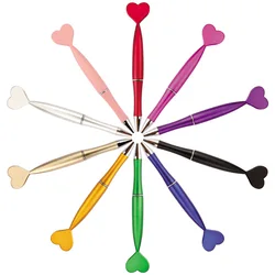 40Pcs Valentine's Day Heart Shaped Pens Multi Colors Heart Ballpoint Pens Black Ink Decorative Cute Pens Office Pens for Women