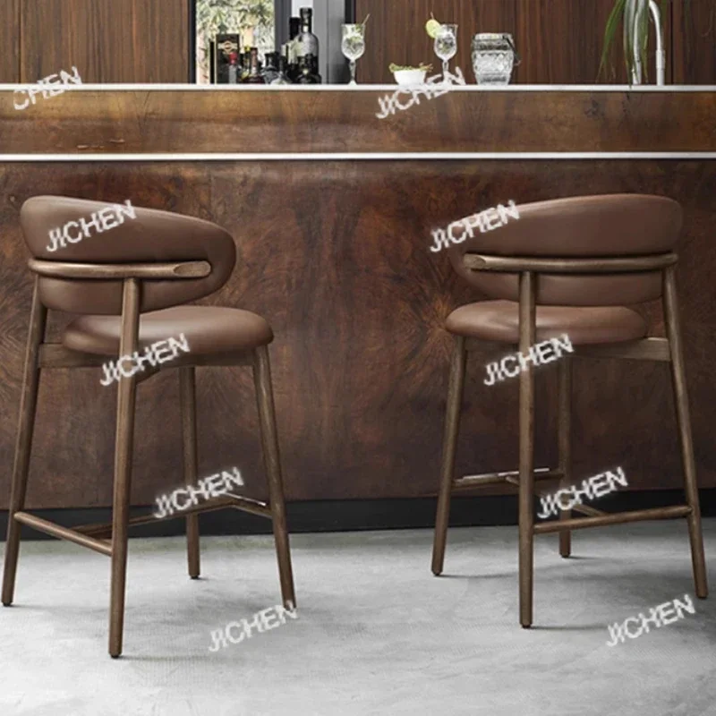 

XHY Китай Барные стулья со спинкой Деревянные коммерческие ореховые прочные современные кухонные барные стулья Гостиная Островный бархатник Высококачественная мебель