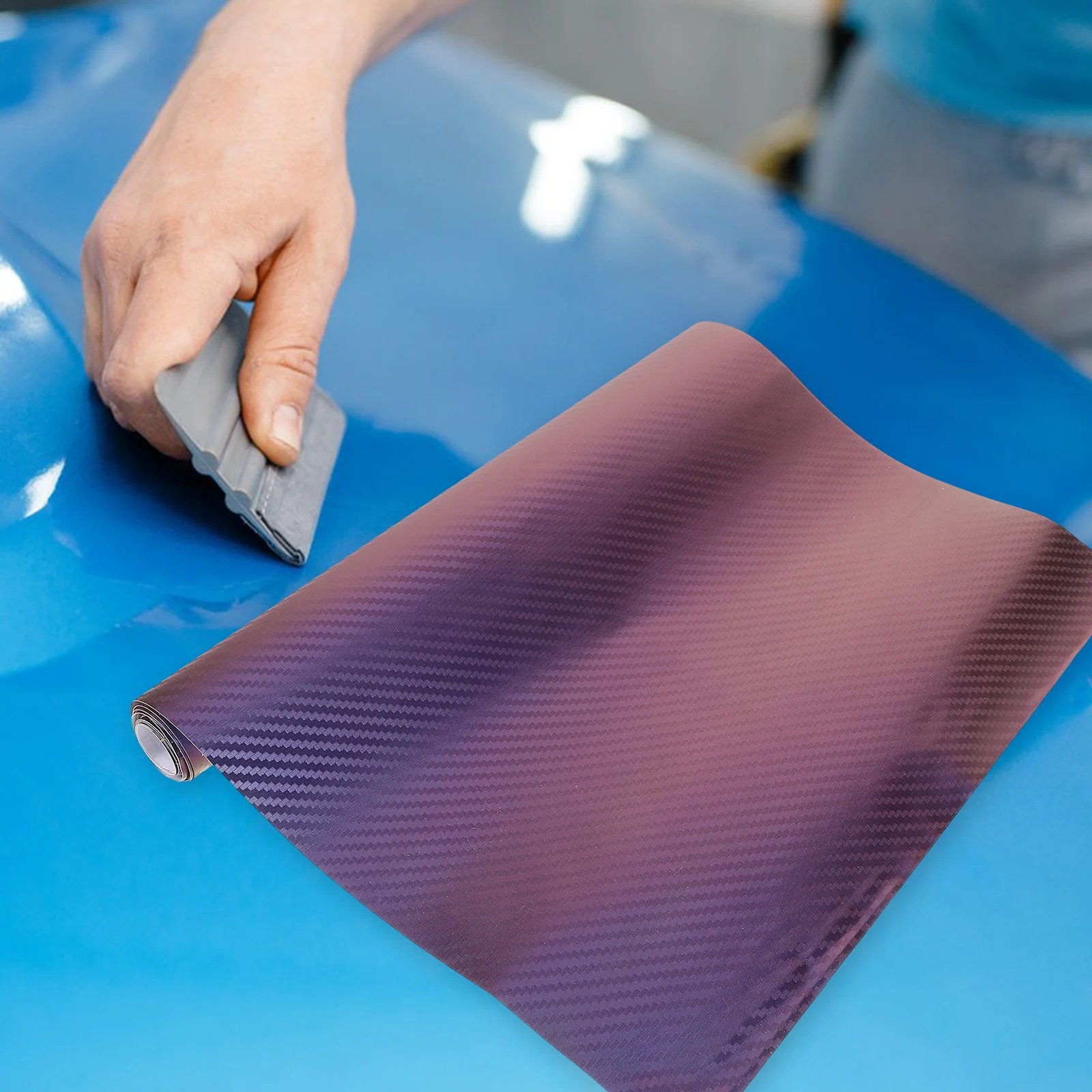 

1 Roll Automotive Carbon Fiber Wrap Vinyl Sticker For Car Motorcycle Scratch Protection Pvc Color Changing Film Boat