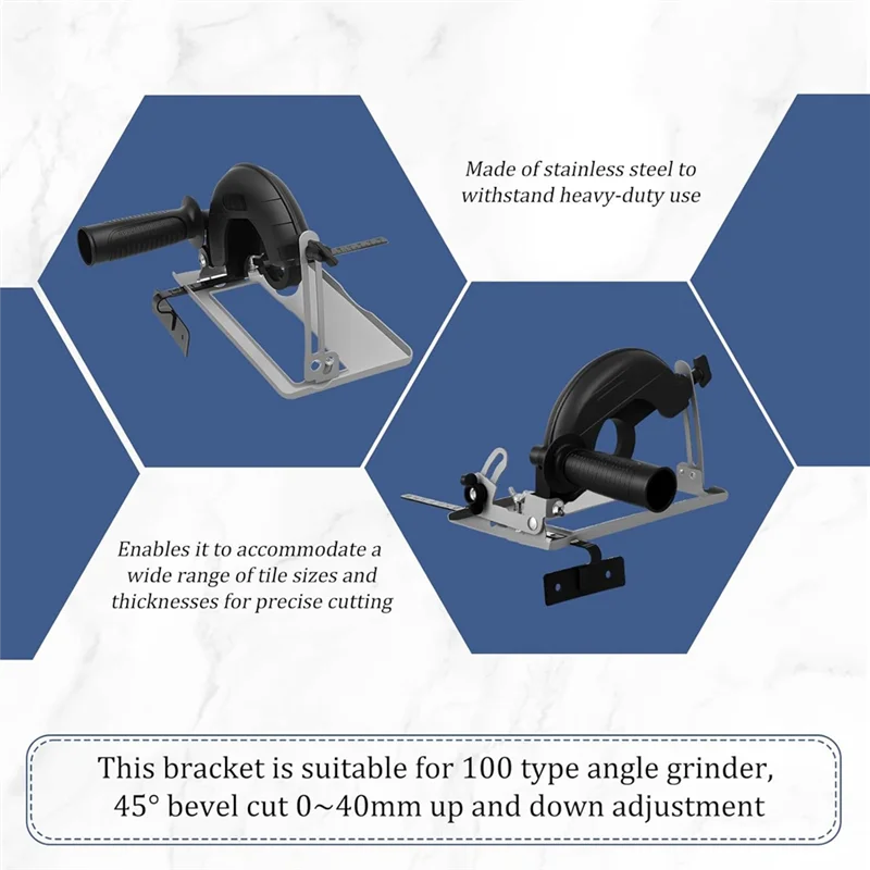 

B97A-Angle Grinder Stand 45° Adjustable Angle Grinder Holder For 100 125 Type Angle Grinder Angle Grinder Cutting Bracket