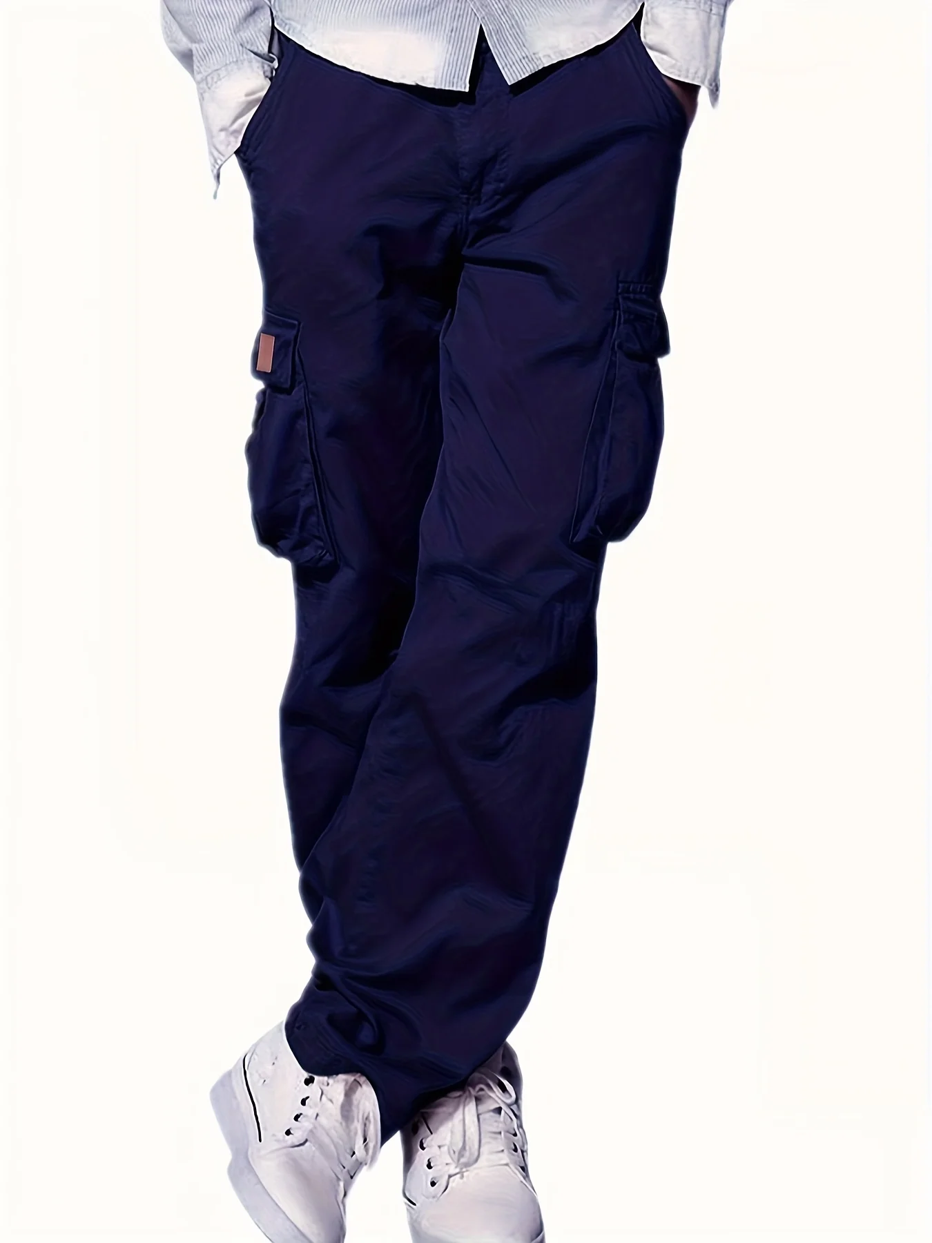 

American style high street multi pocket workwear pants for men's new trendy loose straight leg versatile casual long pants