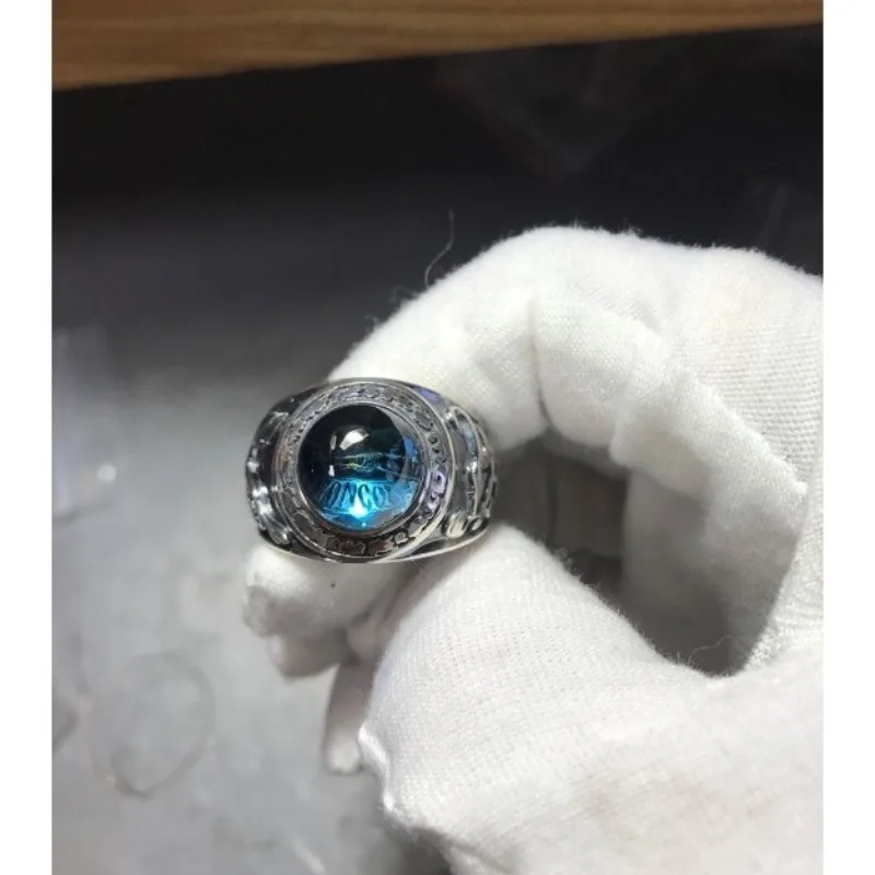 Katekyo Hitman Reborn Sky Ring Anime Cosplay Jewelry Plated Gold Glazed Stone Big Bang Ring Fashion Youth Gift for Friends Fans