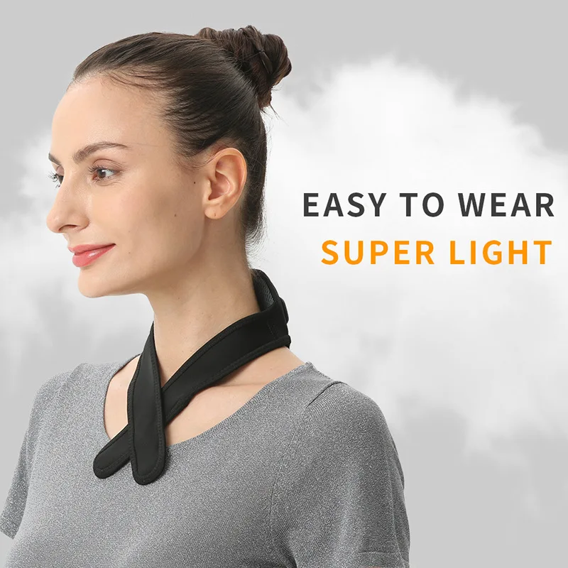 แผ่นทําความร้อนคอไร้สาย เครื่องอุ่นคอ เครื่องทําความร้อนห่อคอแบบอุ่น แบตเตอรี่ลิเธียม 3000mAh แทรกพร้อมสายรัดแม่เหล็กปรับระดับได้