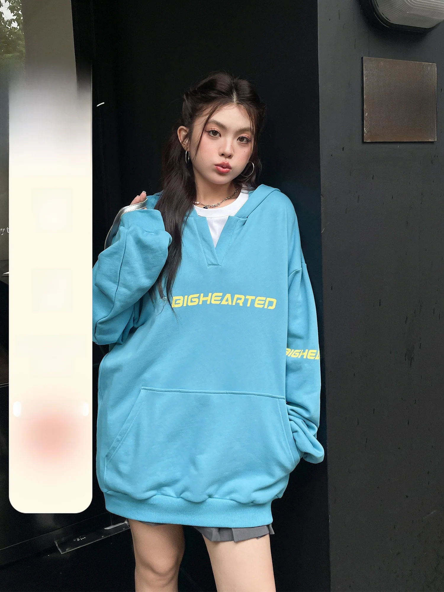 

Новая женская толстовка 2025 года: уникальный красивый дизайн, свободный крой, скрывающий живот, большие размеры, для полных женщин, уличный стиль, средней длины, длинный рукав