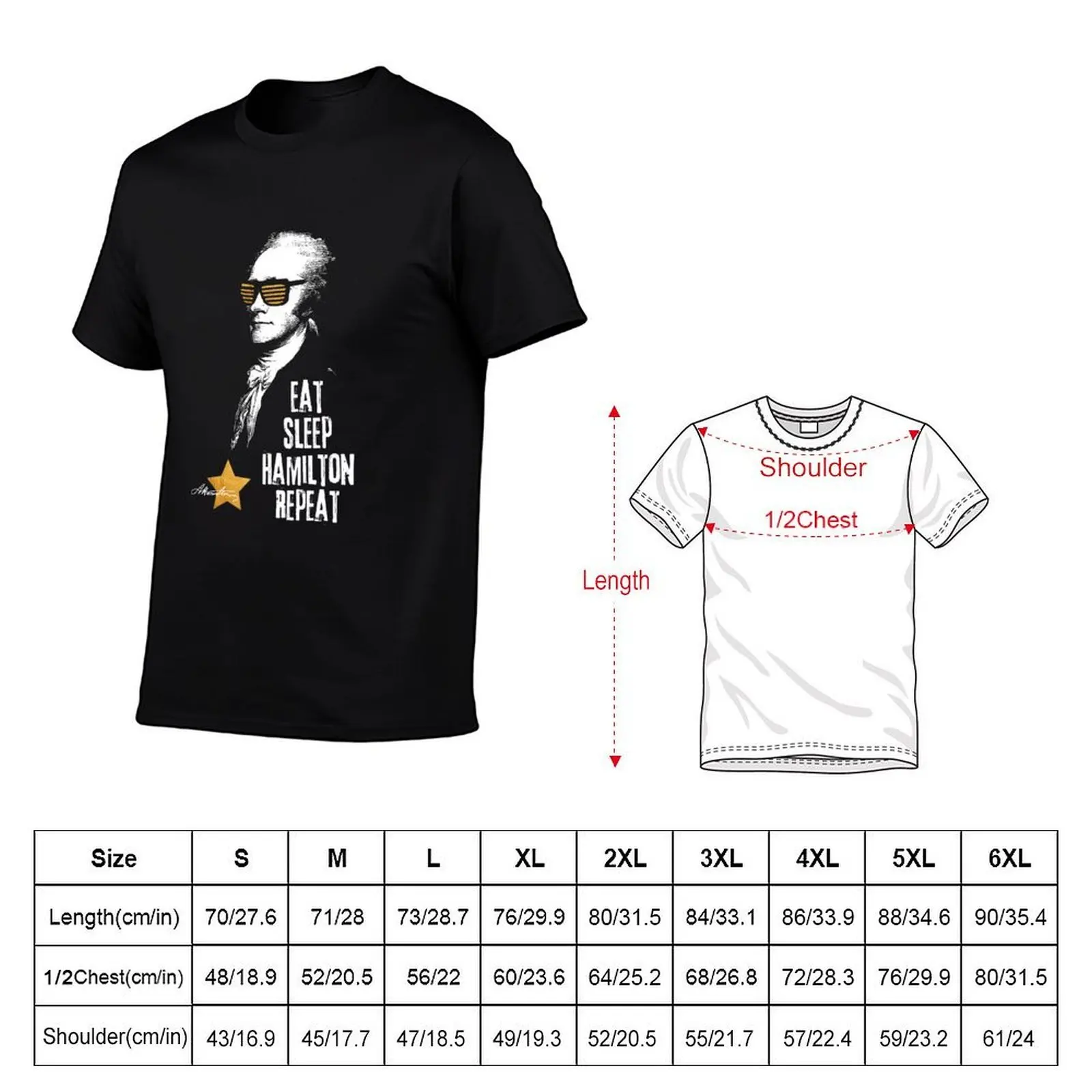 Alexander Hamilton. Eat. Sleep. Hamilton. Repeat. T-Shirt graphic shirts tees mens workout shirts