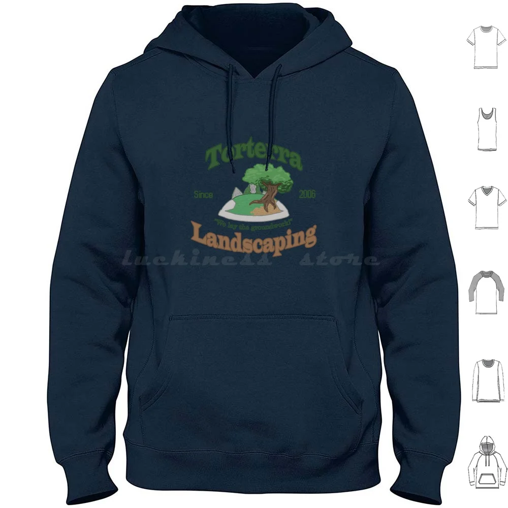 Torterra Landscaping Hoodie cotton Long Sleeve Torterra Grotle Turtwig Sinnoh Pkmn Dppt Diamon And Pearl Platinum Gen