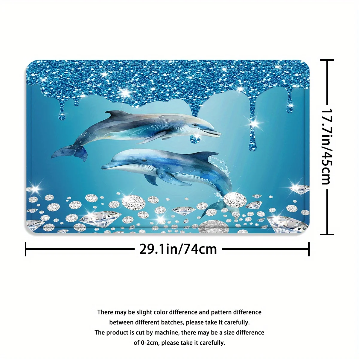 and Dolphins Shower Curtain Set - Luxurious Modern Design, Water-Repellent Curtain, Matching Toilet Floor Mat, and 12 Shower Cur