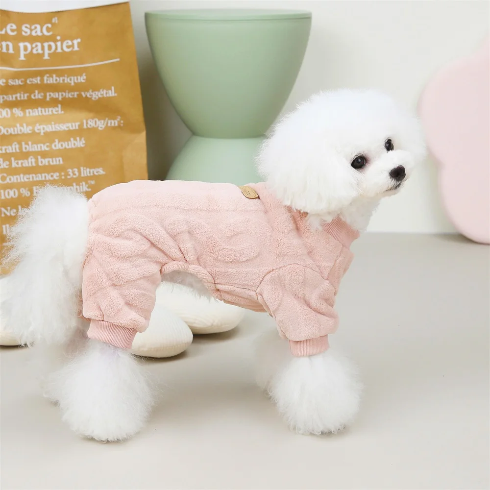 Ropa nueva para mascotas: disfraz de perro de forro polar, abrigos para perros para clima frío, ropa para gatos, mono de franela suave para perros, pijamas para mascotas de cuatro patas._voghion.com