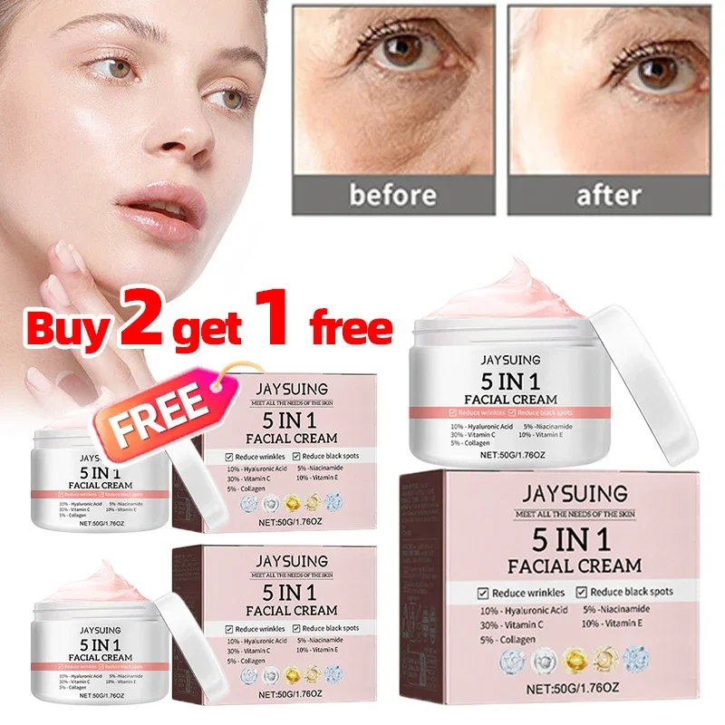 

3Pcs Facial Cream Reduce Acne Blackheads Wrinkles Removal Shrink Pores Anti Aging Face Lifting Firming Moisturizing Skin Care