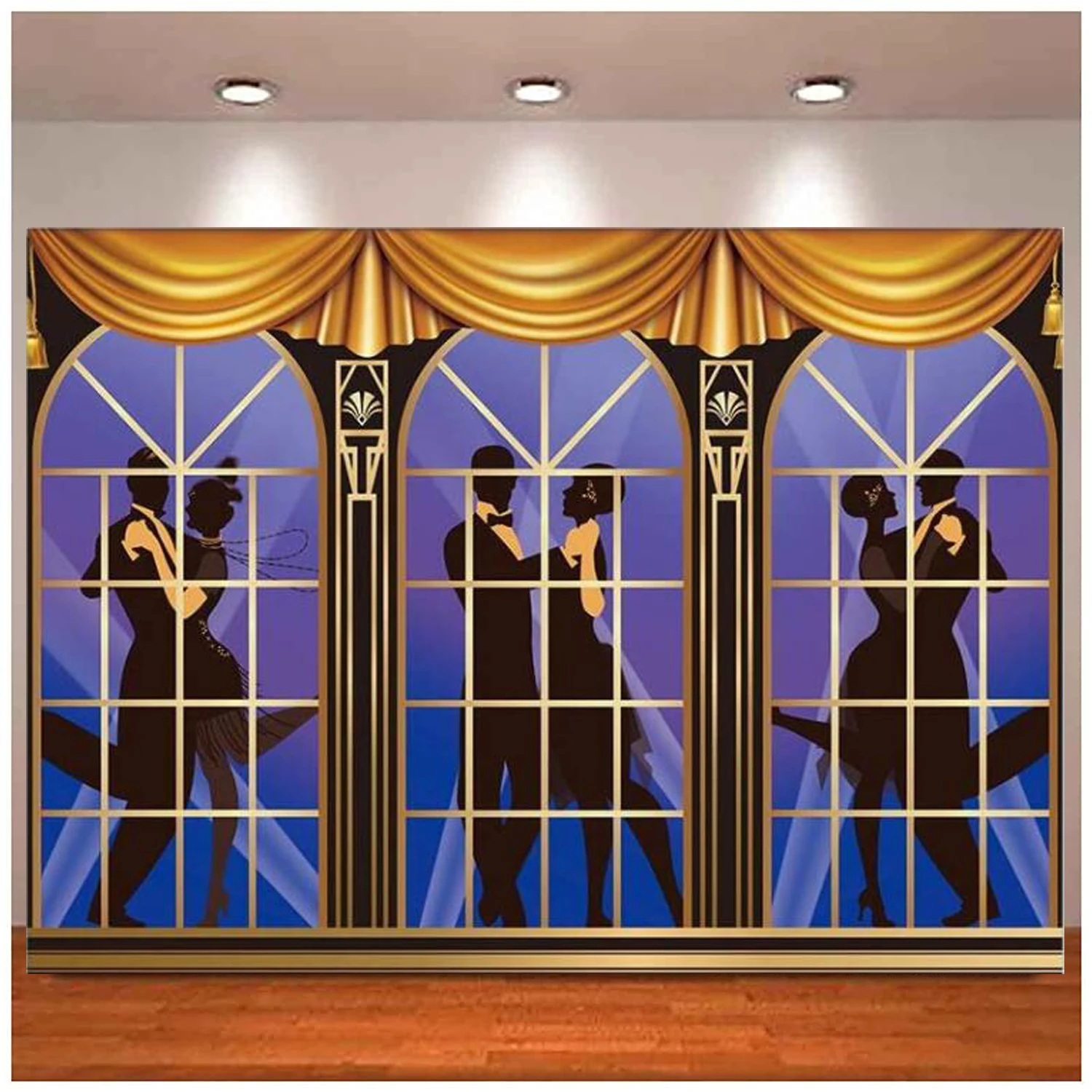 

The Great Gatsby Backdrop Retro Roaring 20s 1920s Art Prom Dance Happy Birthday Wedding Party Decor Vintage Pictures Background