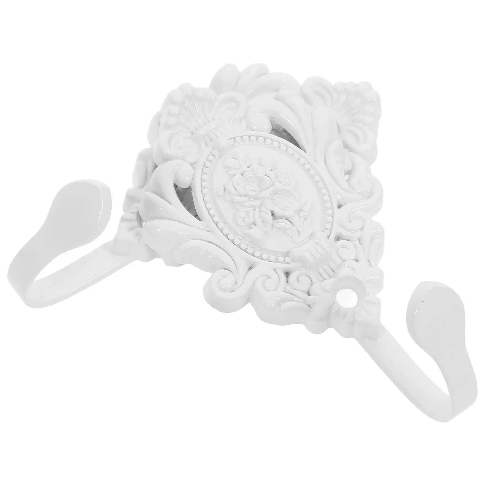 2Pcs Zinc Alloy Curtain Holdbacks Vintage Rose Design Side Holders Tieback Hooks for Walls Metal Curtain Holdbacks Indoor