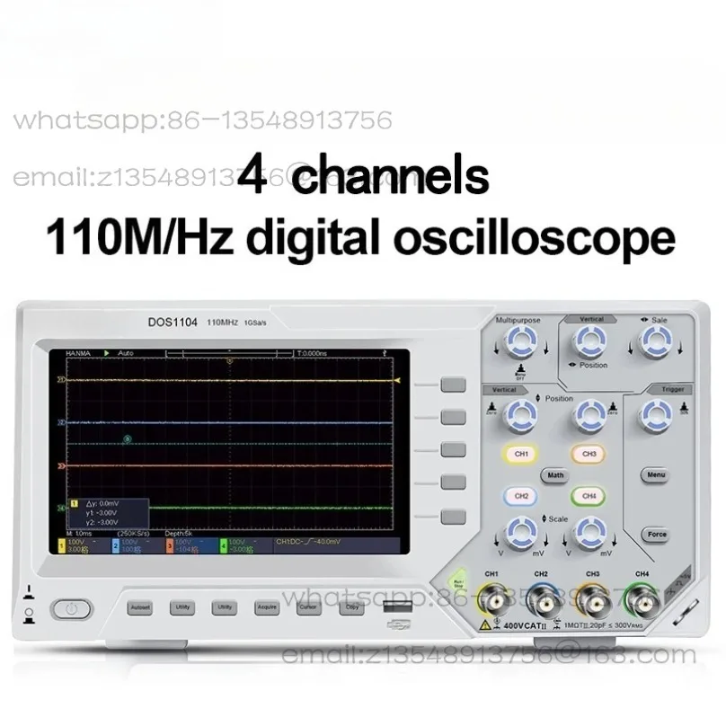 

Цифровой осциллограф, полоса пропускания 110 м, портативный двухканальный портативный небольшой цифровой осциллограф DOS1102