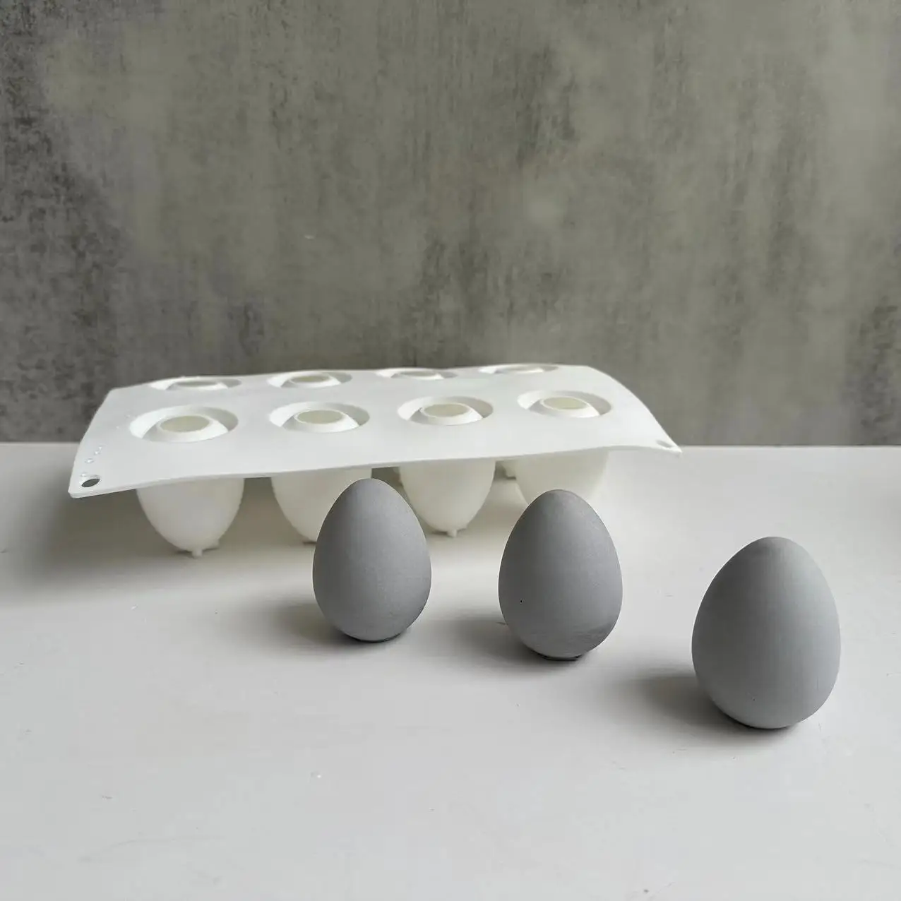 3D Egg Candle Silicone Mold DIY Mousse Chocolate Cake Craft Baking Tool Easter Simulation Egg Resin Plaster Mold Home Decor