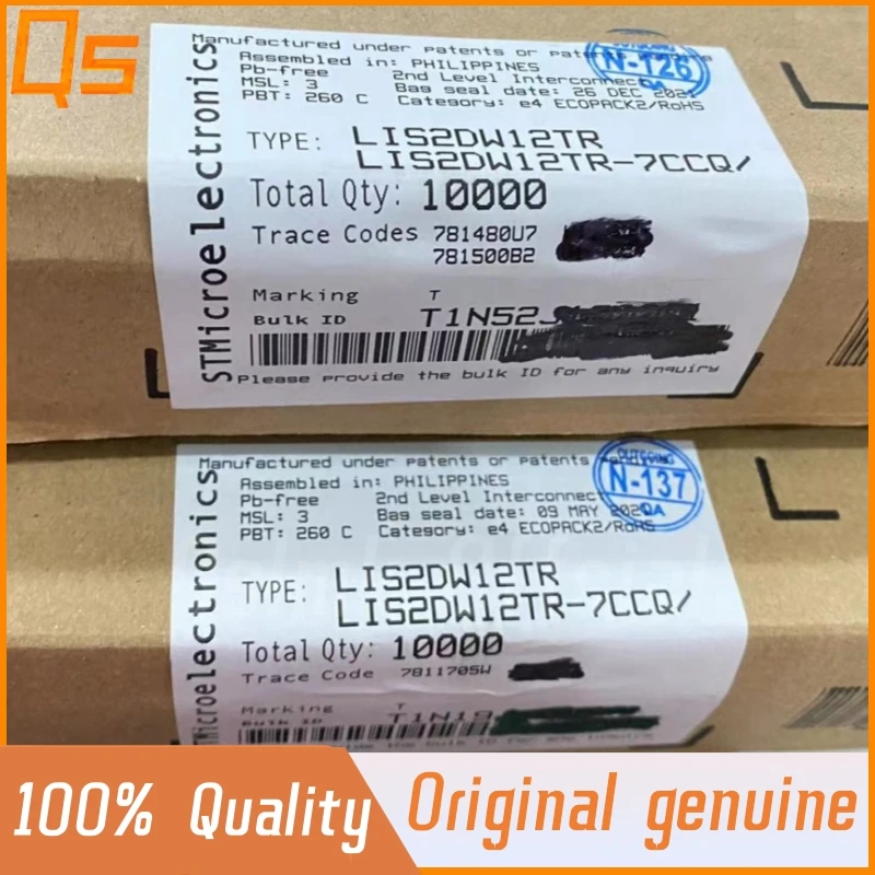 Sensor motion sensor chip, lism 2dw12tr lga-12, 3 eixos, novo e original