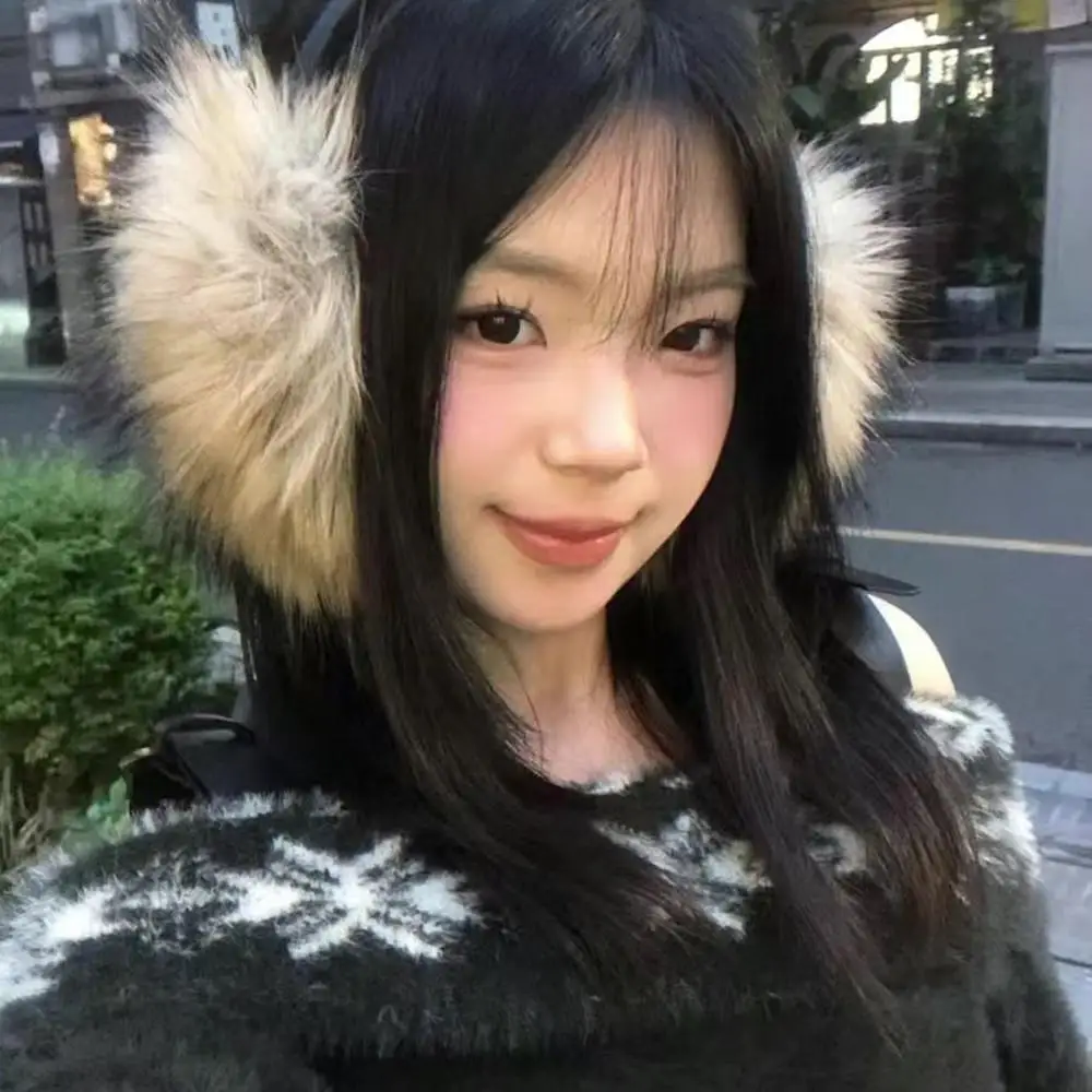 جديد فو فرو المنك غطاء للأذنين للنساء الشتاء رشاقته الدفء إيرفلاب Y2k موضة أفخم سدادات في الهواء الطلق حماية الباردة غطاء للأذنين