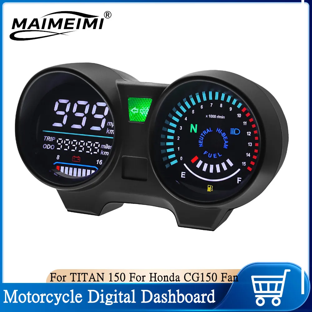 New Digital Dashboard Digital Panel Tachometer Speedometer with RPM Meter for Honda CG 150 For Titan 150 2009-2012 For Brazil
