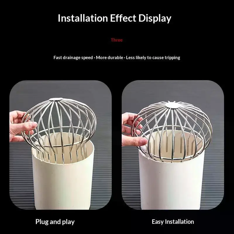 1Pcs Stainless Steel Gutter Leaf Guard Mesh Cover Strainer Garden Landscaping Floor Drain Quick Drainage Clog Prevent