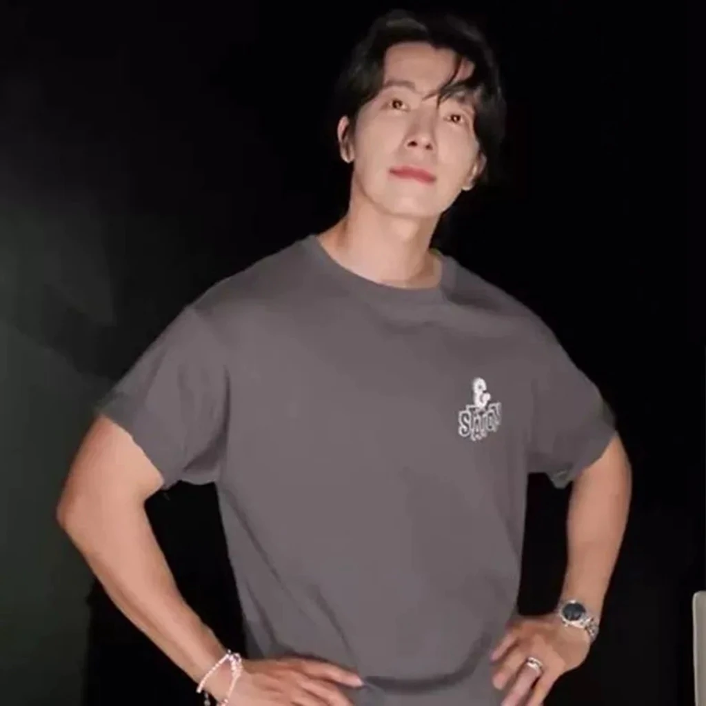 2025 Kpop الكورية الاتجاه نجوم نفس النمط D & E محطة تي شيرت مطبوع Y2K المشجعين النساء الرجال الصيف المتضخم القطن تي شيرت مطبوع #3