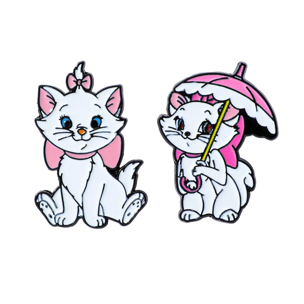 

1 Set Marie Cat Enamel Pin Cartoon Brooches for Lapel Pins Badges on Backpack Clothing Accessories Fashion Jewelry Kids Gift