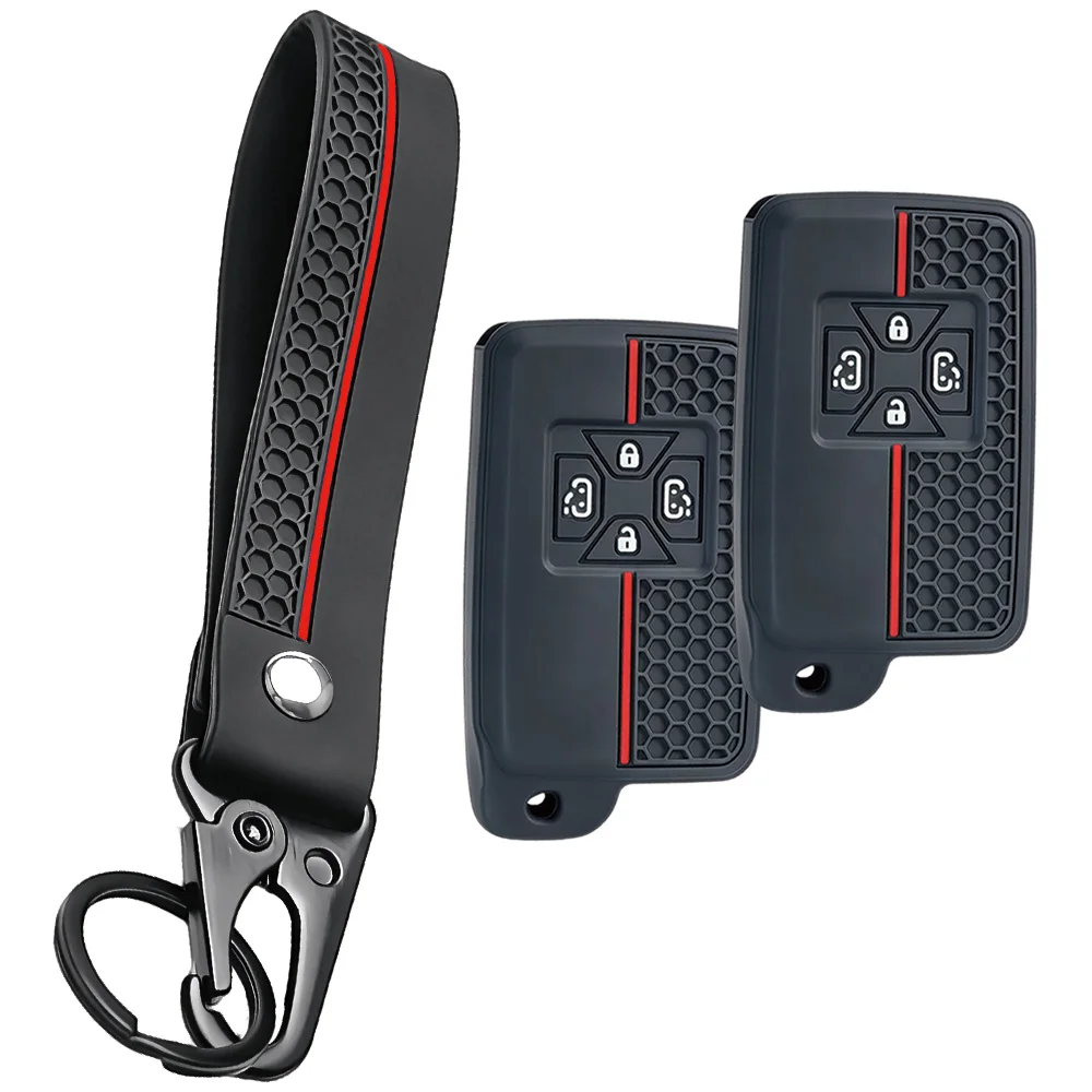 For Toyota Alphard Vellfire Previa Estima Isis Noah Voxy Flexible Remote Fob Case With Long Wrist Strap And Swivel Clip