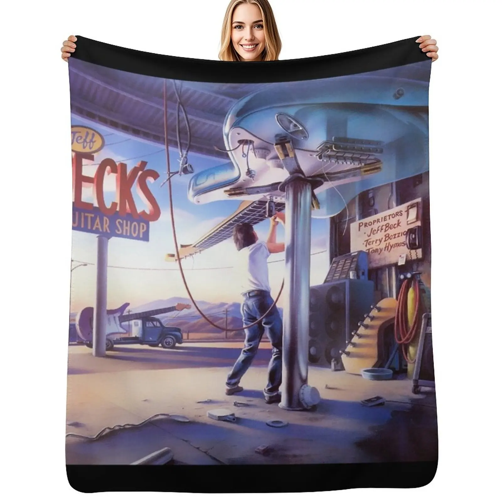 

Jeff beck Jeff becks guitar shop Throw Blanket Shaggy Furry Soft Blanket for Bedroom Living Room