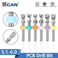 XCAN 5.1-6.0mm Carbide PCB Drill Bit 3.175mm Shank Micro Drill Bit for PCB Circuit Board CNC Drilling Bit