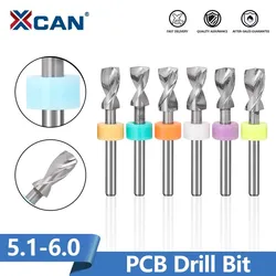 XCAN Drill Bit 5.1-6.0mm PCB Drill Bit 3.175mm Shank Carbide Gun Drill Bit for PCB Circuit Board,PVC,Wood Drilling Tool