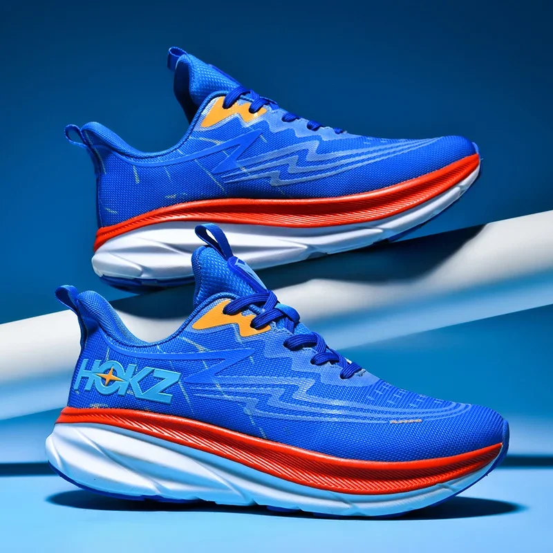 Men's Running Shoes Cushioning Non-Slip Luxury Shoes Breathable Mesh Trainer Race Jogging Sneakers Outdoor Couple Off-road Shoes