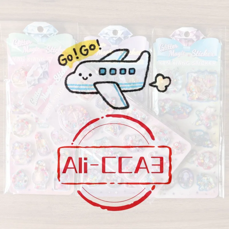 

2/4Pcs Glitter Magic Sticker Set Sequin-Filled Decorative Decals For Journals Diaries & Kids' DIY Crafts