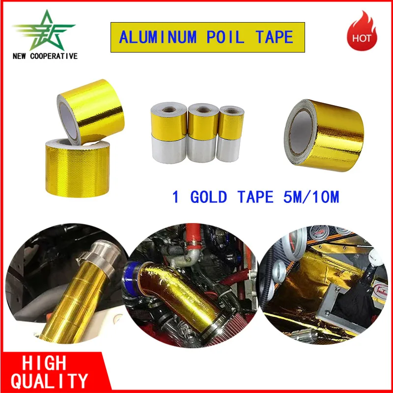 Aluminum Foil Tape High-quality High-temperature Resistant AirI ntake Aluminum Tube self-adhesive Gold Insulation Tape