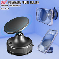 1PC Vacuum Suction Cup Car Phone Holder 360° Rotation Magnetic Phone Bracket For Iphone 16 15 14 Universal Mobile Phone Stand